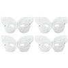 ICE TOYS 4 Maschere bianche forma farfalle da personalizzare per carnevale halloween feste eventi per scuola fai da te (Forma 4)