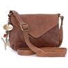 Catwalk Collection Handbags - Piccola Borsa Tracolla Donna Pelle - Borsetta - Tracolla Regolabile - ERIN - Marrone