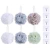 Anlising 6PCS Spugna da Doccia,Spugna in Luffa,Spugne da Bagno,Spugna Esfoliante per Doccia, Spugna Doccia in Rete,Invia 6 Ganci, per Esfoliare la Pelle per Uomini e Donne, Detergere e Lenire la Pelle