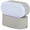 V-TAC LAMPADA LED OVALE 6W GRIGIA CON TESTA RUOTABLIE IP65 LUCE BIANCO CALDO VT-816-LED8290