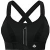 YIANNA Reggiseno Sportivo Donna Taglie Forti Senza Ferretto Reggiseni Sportivi Imbottito Apertura Davanti Cerniera Sports Bra Top Bianco, 151 Size S