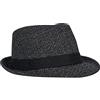 FBBULES Cappello Fedora Cappello Stile Gangster Elegante Jazz Trilby Cappelli e Cappellini Classico Cappello in Feltro Ripiegabile in Viaggio Cappelli Panama per Uomo Donna