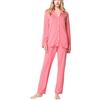 amropi Donna 2 Pezzi Manica Lunga Pigiami Sets Morbido Tops e Pantaloni Camicia da Notte (Grigio,S)