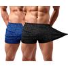 Lehmanlin Pantaloncini Sportivi Corti Uomo,Pantaloncini Palestra Running Shorts Uomo 7CM Cucitura Interna 7CM Cucitura Interna (Nero/Blu-L)