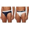 Emporio Armani Uomo 2-Pack Brief Essential Core Logoband Slip, Nero Grigio, L