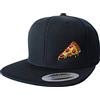 Baddery cap: Pizza Slice II - Flexfit Classic Snapback Basecap con Ricamo - Berretto Cappello Regalo Uomini Donne - Cuciniere Pizzeria Servizio Consegne Work-Wear Lavoro Tuta (One Size)