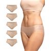DANISH ENDURANCE Slip Hipster Invisibili da Donna, Slip a Vita Bassa Senza Cuciture, Taglio Laser per L'Estate, 3 e 5 Pezzi, Multicolore (1x Nero, 2X Rosa, 2X Rubino), L