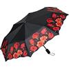 VON LILIENFELD® Ombrello Tascabile Automatico Portatile Leggero Stabile Colorato Fiore Bouquet di rose