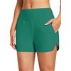 baleaf Pantaloncini da Bagno da Donna con Controllo della Pancia, a Vita Alta, con Tasche, Fodera ad Asciugatura Rapida, UPF 50+ Nero -7,6 Cm S