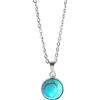 ASTER ALHELÍ - Collana da Donna con Pietre Naturali - Catena e Ciondolo in Acciaio Inossidabile Placcata in Argento e Ciondolo in Pietra - Amuleto Protettivo - Ideale come Regalo (Turchese)