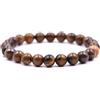 Treasure Bay Bracciale elastico da uomo fatto a mano con perline | Braccialetto di perline con pietre preziose di cristallo curativo Chakra da 8 mm per Uomo Donna