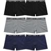SNELLY Mutande Uomo Boxer in Cotone Elasticizzato Pacco da 6-9-12 Pezzi Bianco o Nero da 6-12 Boxer Colori Assortiti (Nero, Blu, Grigio) con Elastico Esterno U110E Intimo Maschile Comodo e di Marca