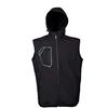 JRC 993741 Stelvio Gilet Uomo in Softshell Misto Poliestere Impermeabile Cappuccio con Coulisse Chiusura con Zip Nero (L)