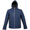 JRC 993900 Sestriere Giubbino da Uomo in Softshell Misto Poliestere Impermeabile Traspirante Imbottitura Effetto Piuma Cappuccio Chiusura Zip Blu Navy (M)