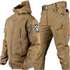 VBVARV Uniformi Tattiche Uomo Set Tute Combattimento dell'Esercito Militare Impermeabile Set Pantaloni Giacca Mimetici Softshell Vestiti Caccia,B,L