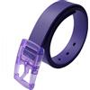 WRJAHCG Cintura Anallergica,Cintura Da Uomo in Silicone Con Fibbia in Plastica,Viola,120CM/47.3''