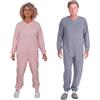 FERRUCCI COMFORT Pigiama Sanitario Invernale con Cerniera sul Dorso - 9014/1 - Uomo/Donna - Ideale per Gli Anziani - Caldo e Traspirante (Azzurro, XS)