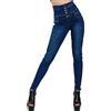 Toocool - Jeans Donna Pantaloni Skinny Vita Alta Sigaretta Colorati Elastici Nuovi M5342 M5342 [XS,Jeans]