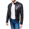Evoga Giubbotto Giacca Uomo Nero Ecopelle Casual Giubbino Moto Coreana Slim Fit (XL, Nero)