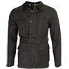 WALKER AND HAWKES - Giacca Cerata in Stile Motociclista - Impermeabile - con Cintura e 4 Tasche - Uomo - Verde Oliva - Large
