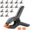 UTEBIT Morsetti a Molla 3.5, 15PCS UTEBIT Morsetto da Falegname, Grande Pinze di Plastica per Sfondo Bianco/Nero/Verde, Foto, Teloni e Lavorazione del Legno