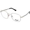 Persol PO2497V 518 | Occhiali da Vista Graduati | Prova Online | Unisex | Metallo | Quadrati | Argento | Adrialenti