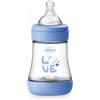 CHICCO (ARTSANA SpA) Perfect 5 Biberon 150ml Flusso Lento Silicone Azzurro Chicco®
