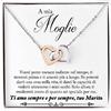 NONNA PROFESSIONISTA Collana Donna A mia Moglie Argento Idee Regali per lei, Anniversario Matrimonio Compleanno o Natale - Cofanetto con DEDICA incluso (Finitura Oro Rosa 14k)