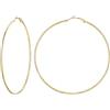 PROSTEEL Orecchini a cerchio da donna, 30/40/50/70/100 mm, set di anelli grandi in acciaio inossidabile/placcato oro, 100mm, Metallo, senza pietra