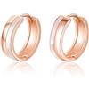 PHNIBIRD Orecchini Cerchio da Donna con rosegold madreperla Piccoli Diametro 13 mm Cerchio per Regalo San Valentino Compleanno Donna