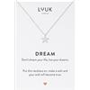 LUUK LIFESTYLE Collana con forma di stella Ciondolo (50cm c.) in Acciaio Inossidabile e carta Dream, Portafortuna, Gioielli Donna, Simboli Amicizia, Regali per Lei, Moglie, Madre, Argento