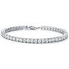 Diamond Treats Bracciale Tennis Argento 925, Bracelet Argento Donna con Pietre Zirconi Bianchi, Bracciale Donna e Ragazza con Confezione Regalo