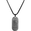 AFSTALR Segno Zodiacale Collana Capricorno Pendente Piatto militare Nero Zodiaco Collana Regalo di Natale Uomo