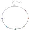 JFASHOP Chakra Cavigliera Argento 925 Bracciale Yoga Gioielli Yoga 7 Chakra Bracciale Amuleto Braccialetto Festa della Mamma Regali per Donne Ragazze