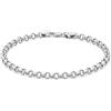 Tuscany Silver Bracciale in Argento Sterling Charm Round Belcher da 19 cm/7.5 pollici da Donna