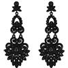 EVER FAITH Orecchini Donna Cristallo Nozze Vintage Stile Floreale Foglia Lampadario pendenti
