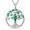 Jiahanzb 18K Oro Placcata Collana Albero Della Vita con Cristalli di 5A Zirconia Cubica Collana Donna Gioielli, Idee Regalo Festa Della Mamma Regalo Donna Originale per Mamma Lei Compleanno Anniversario