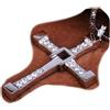 Gold-Fieber Fast and Furious - Collana in acciaio INOX e argento XXL, con croce, 60 cm