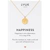 LUUK LIFESTYLE Collana Acciaio Inox con Ciondolo Montagna, Oro, 50cm