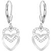 SOFIA MILANI - Orecchini da Donna in Argento 925 - Con Pietra Zircone - Orecchino Pendente a Cuore - E0453