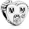MariaFonte Charm New 2025 Compatibile Tutte Marche Casetta Cuore Happy Place Home Famiglia Compleanno Anniversario Portafortuna Argento Ciondoli Originale Argento Amicizia Mamma Bead Natale