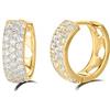 Carleen Piccolo Piercing Cartilagine Orecchini a Cerchio per Donna in Placcato Oro Giallo Argento Sterling 925 con Zirconia Cubica Gioielleria - Diametro: 15 mm