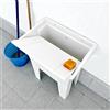 Jo-Bagno.it Lavatoio 60 x 40 x 75 Lavanderia da esterno in Resina e PVC Bianco, Vasca e Tavola in Plastica compatto giardino e terrazza