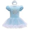 Amaoma 4 Pezzi Vestito Elsa Frozen Bambina Accessori Set da Principessa dei  Ghiacci Corona Principessa Bacchetta Magica Treccia a Clip Guanti Set per