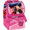 Franco Cosimo Panini MIRACULOUS - Zaino Scuola Ladybug Regolabile, con Estensione Soffietto 9 cm, Ampio Vano, Chiusure Zip e Tasche - Zainetto Bambina con Paillettes + Etichetta Nome Frontale, 29x41x13,5 cm, Rosa Fucsia