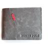 North Pole NPW624 Portafoglio in Pelle Vintage da Uomo (GRIGIO)