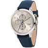 Maserati Orologio da uomo, Collezione Gentleman, con movimento al quarzo e funzione cronografo, in acciaio e cuoio - R8871636004