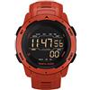 SBTU Orologio sportivo elettronico Orologio da polso digitale multifunzione all'aperto con contapassi Contatore calorie Cronometro 50M Orologi impermeabili per correre il nuoto (Red)