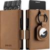 VULKIT Porta Carte Portafoglio con Porta Carte Airtag Portafoglio Pop Up Porta Carte in Metallo con Blocco RFID, Chiusura Magnetica con Scomparto Banconote
