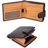 Lavalen Portafoglio Uomo Pelle Vera - Portamonete Uomo Elegante con Blocco RFID - Porta Carte di Credito Grande - Wallet for Men - Portafoglio Slim con Portamonete - Idee Regalo Papá.